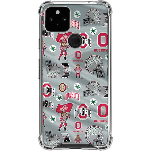 Ohio State University Pattern Google Pixel 5a 5G Clear Case